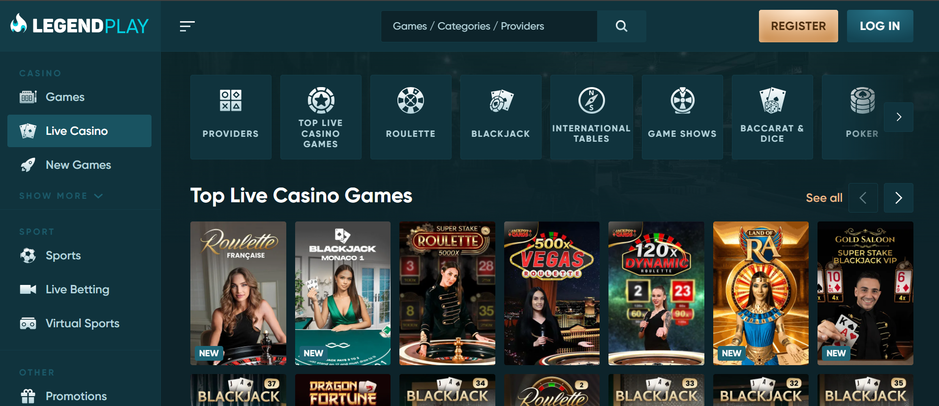 Legendplay gambling site